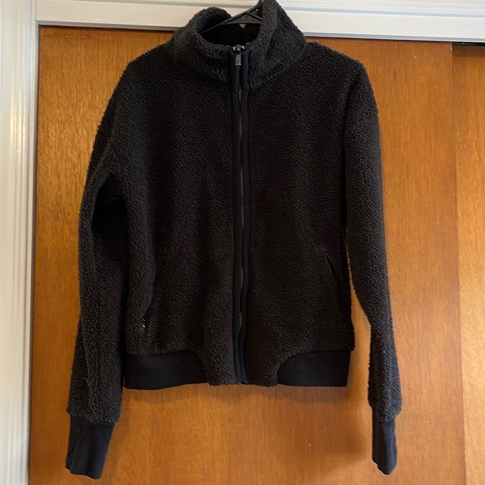 All in motion black fuzzy jacket